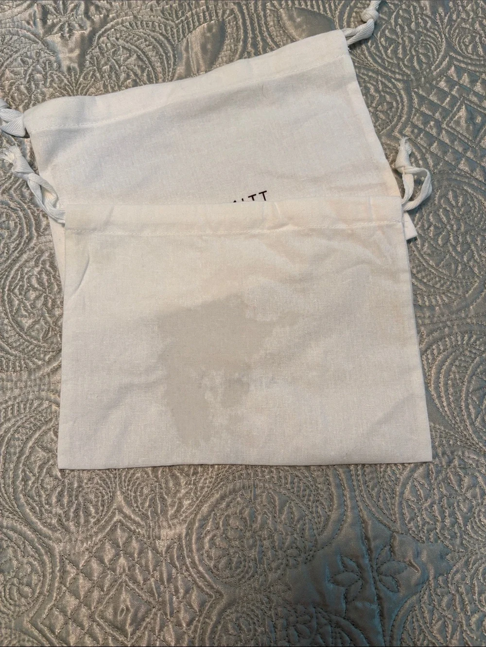 Hammitt Cream Drawstring Storage Bags - Pair